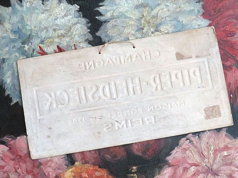 Oud reclamebord Champagne "Piper-Heidsieck"