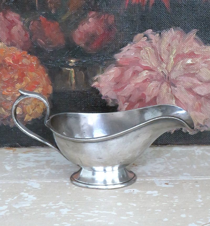 Antieke verzilverde sauskom "Brasserie - Landolt - GENÈVE"