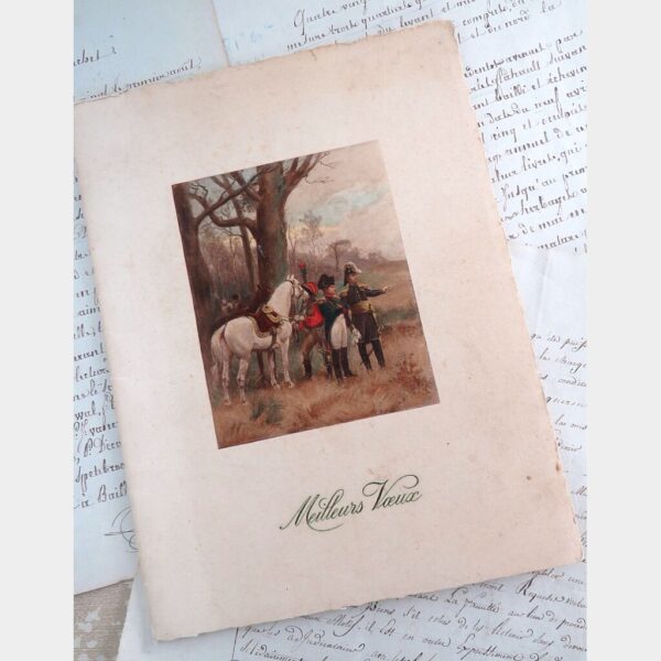 Antieke Franse kalender "Meilleurs Voeux"