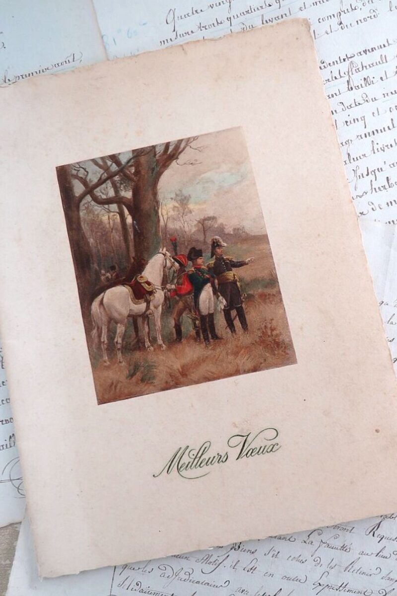 Antieke Franse kalender "Meilleurs Voeux"