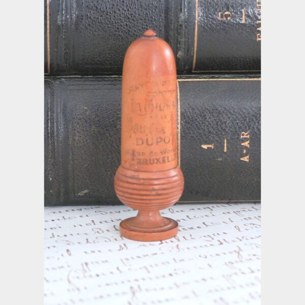 Antieke houten container – Menthol stick Bruxelles