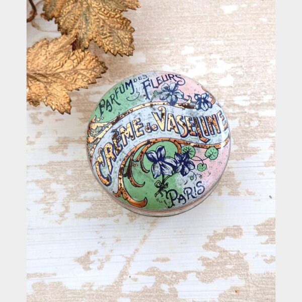Antiek blikje Crème de Vaseline “Parfum des Fleurs” PARIS
