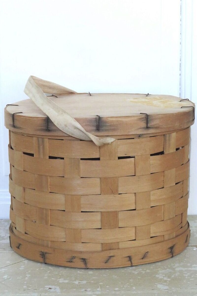 Franse vintage spanen opbergdoos