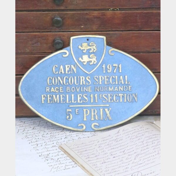 Frans prijzenbordje "Caen 1971"
