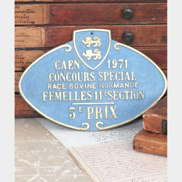 Frans prijzenbordje "Caen 1971"
