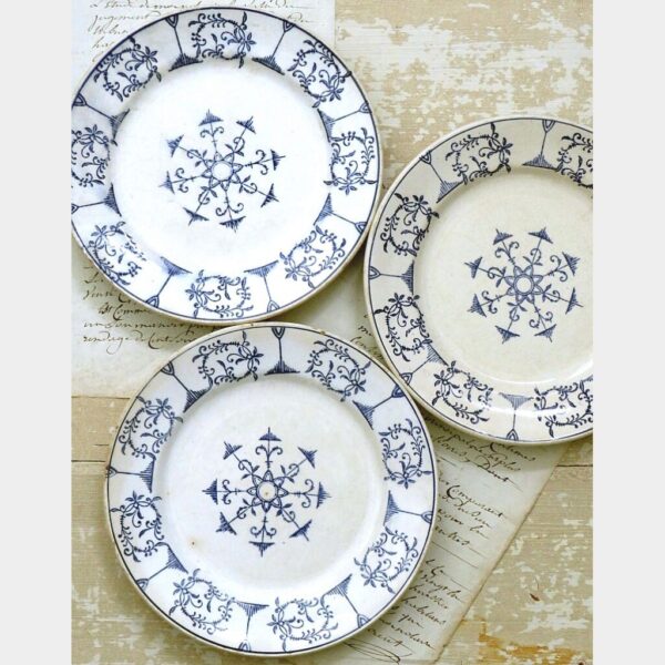 Set (3st.) oude borden Hamage/ Moulin des Loups "Sakse"