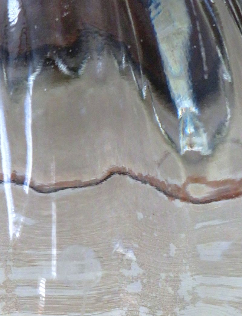 Antiek Frans glazen lampenkapje/ kelkje *