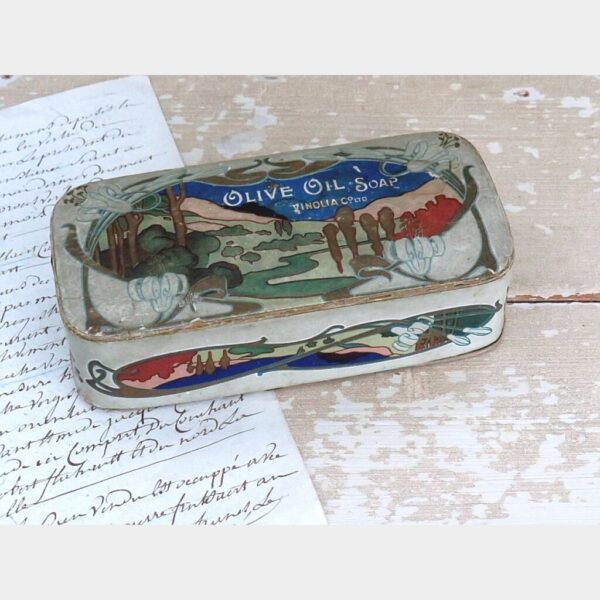 Antieke zeepdoos Vinolia "Olive Oil Soap"