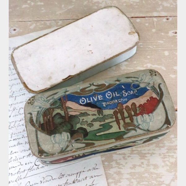 Antieke zeepdoos Vinolia "Olive Oil Soap"
