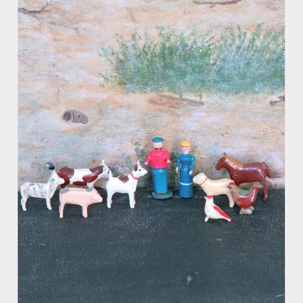 Antiek speelgoed Ertsgebergte "Boerderijdieren" B