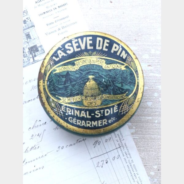 Antiek Frans blikje "La Sève de Pin"