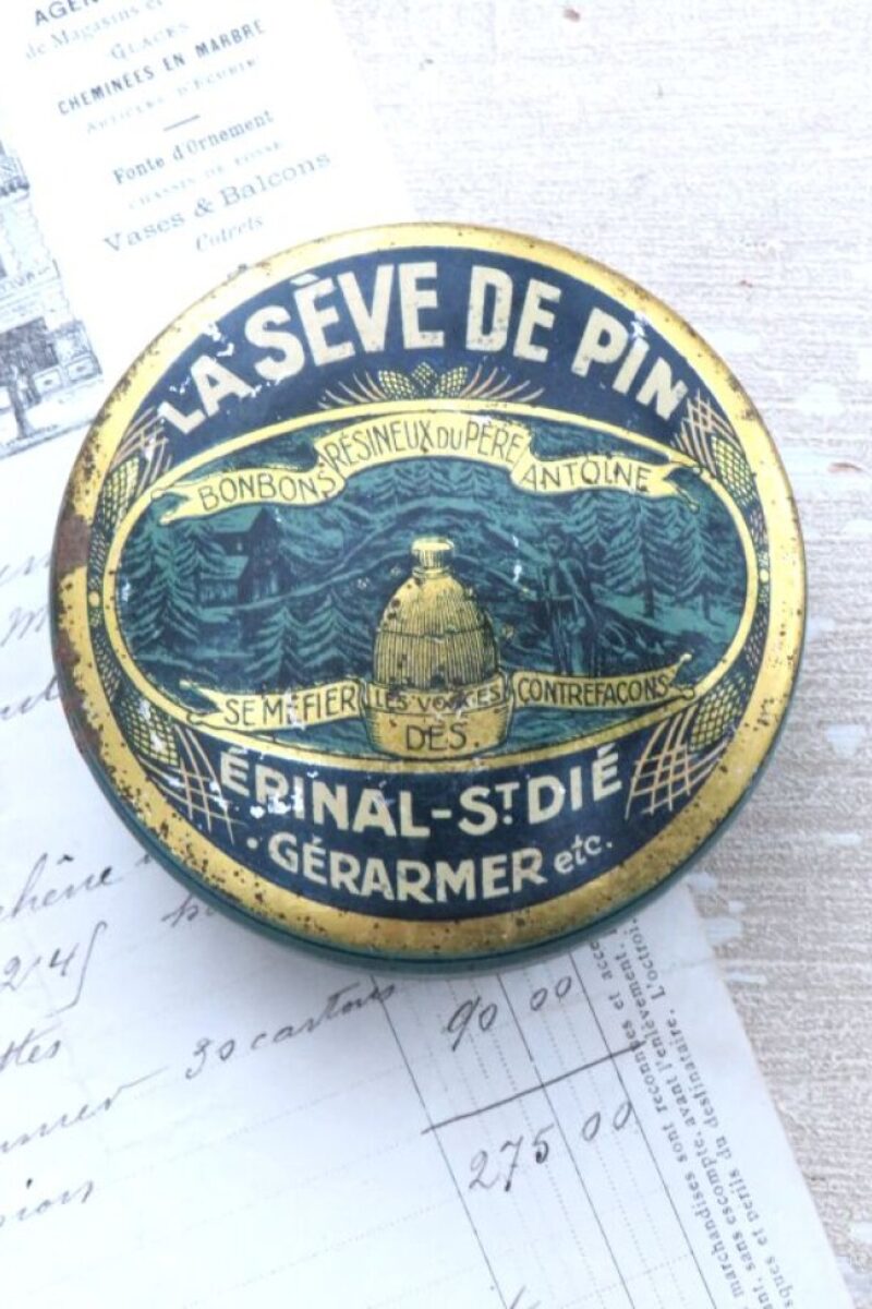 Antiek Frans blikje "La Sève de Pin"