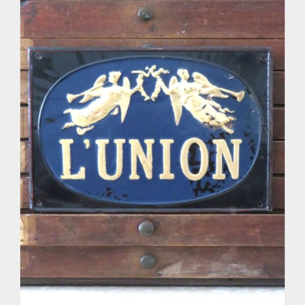 Antiek Frans reclamebord “L’ Union”