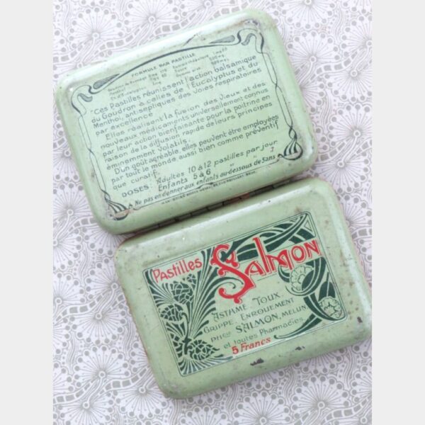 Antiek blikje "Pastilles Salmon"