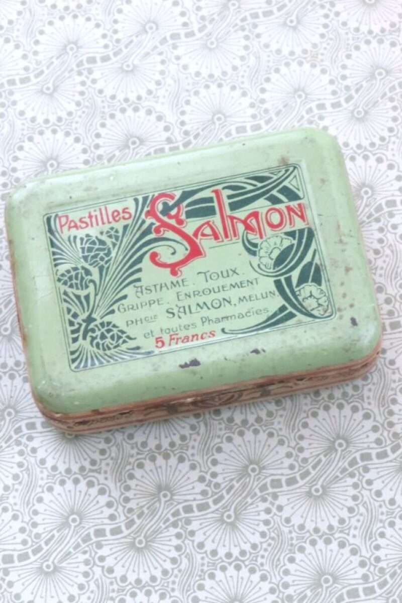 Antiek blikje "Pastilles Salmon"