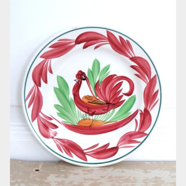 Oud Frans bord Digoin & Sarreguemines "Haan"