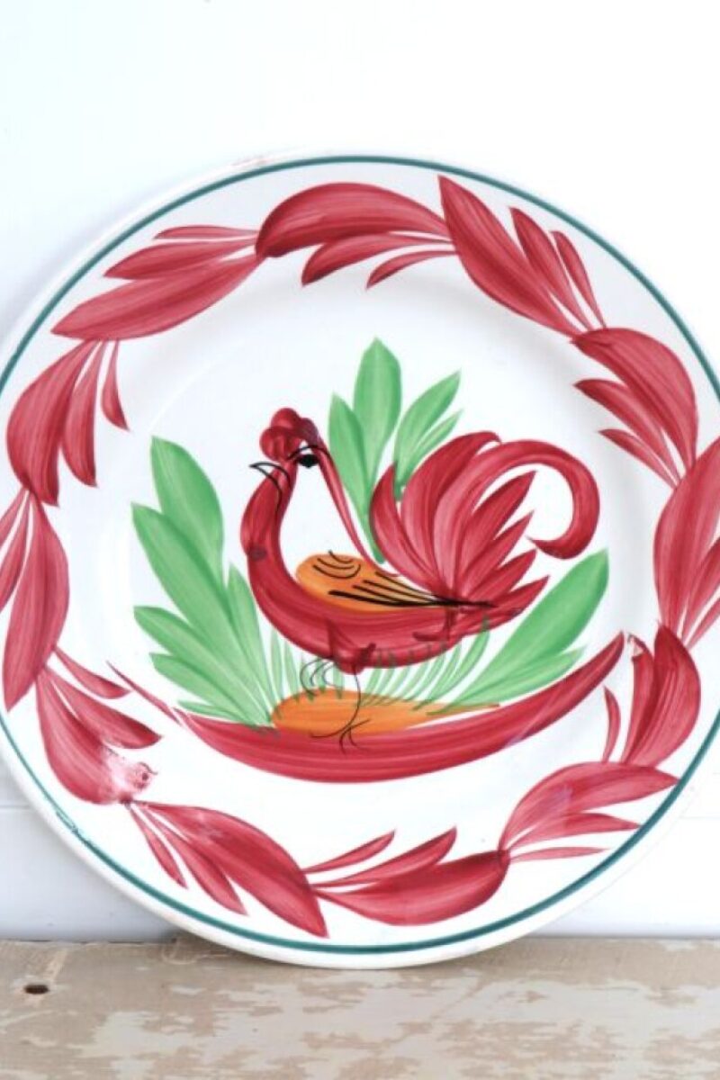 Oud Frans bord Digoin & Sarreguemines "Haan"