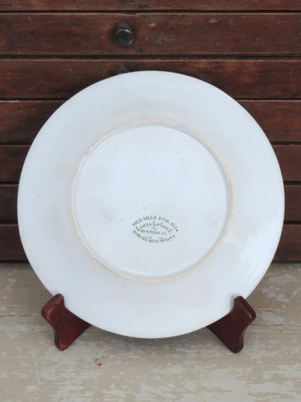 Antiek Frans bordje Louis Lebeuf – Montereau 1834 “Rozen”