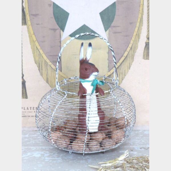 Antieke Franse draadmand (Fil de fer)