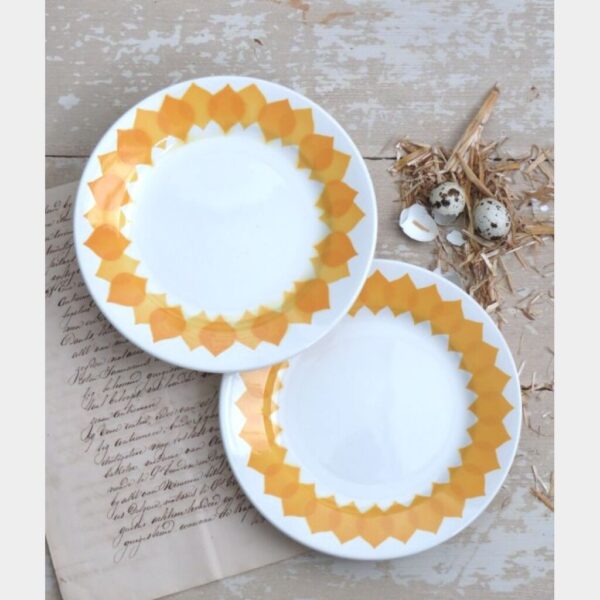 Vintage bordje Sarrequemines - geel