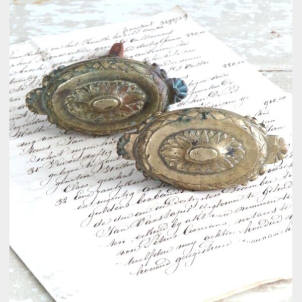 Antieke Franse messing deurknop