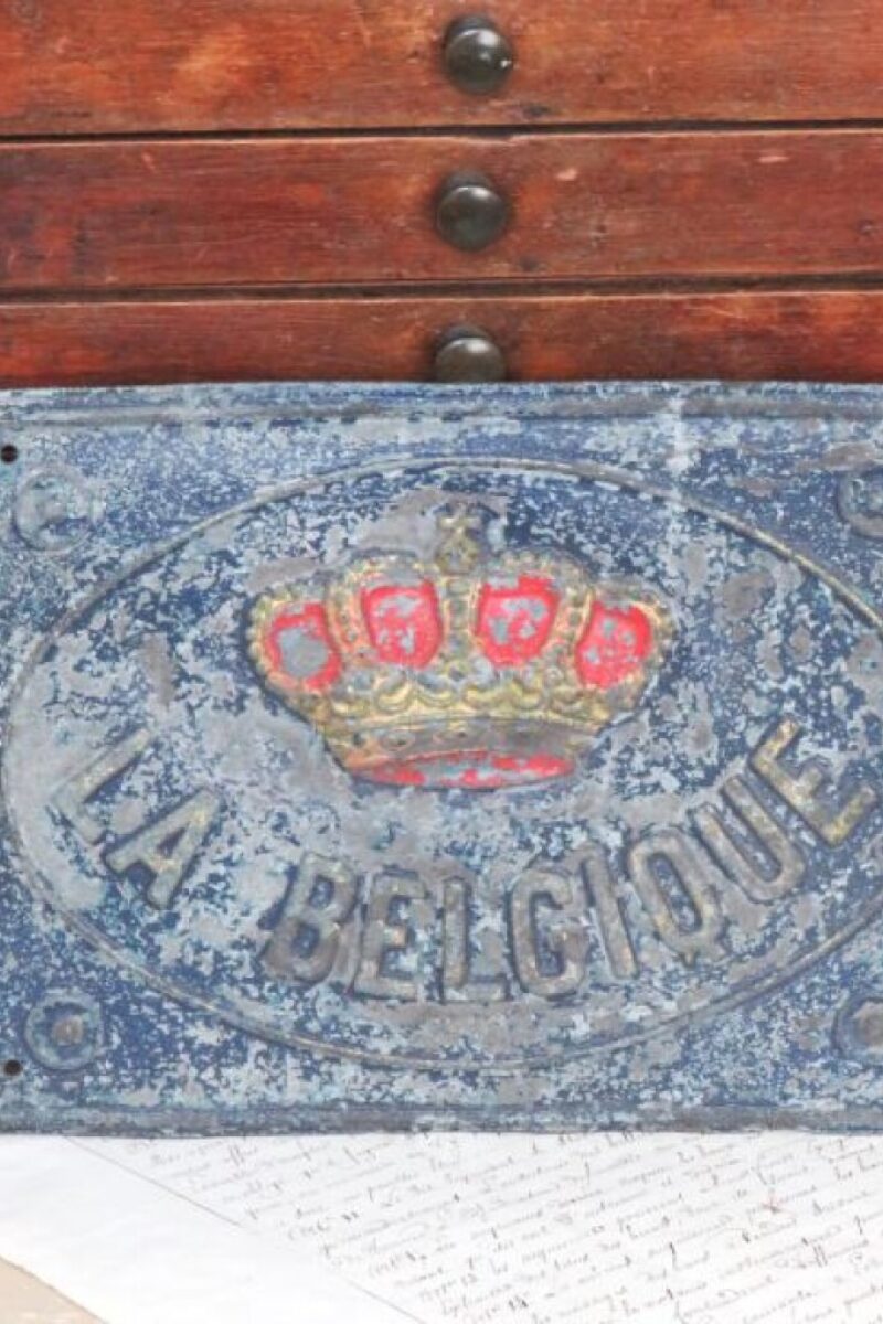 Antieke brandverzekeringsplaat "La Belgique"