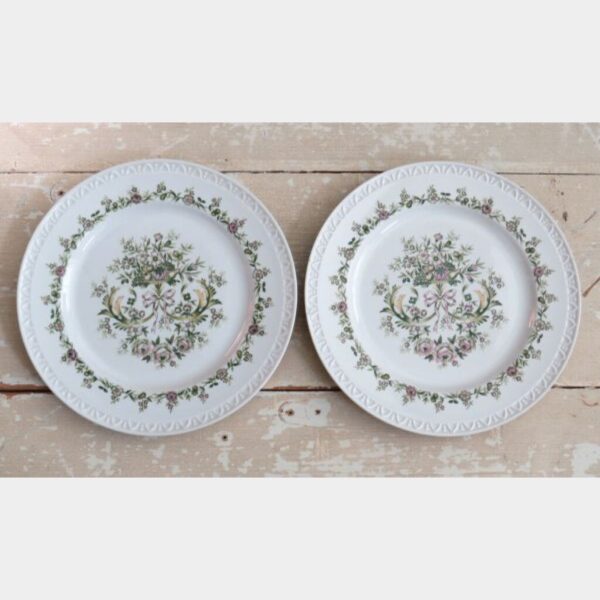 Vintage bordjes "Bloemen & fruit"