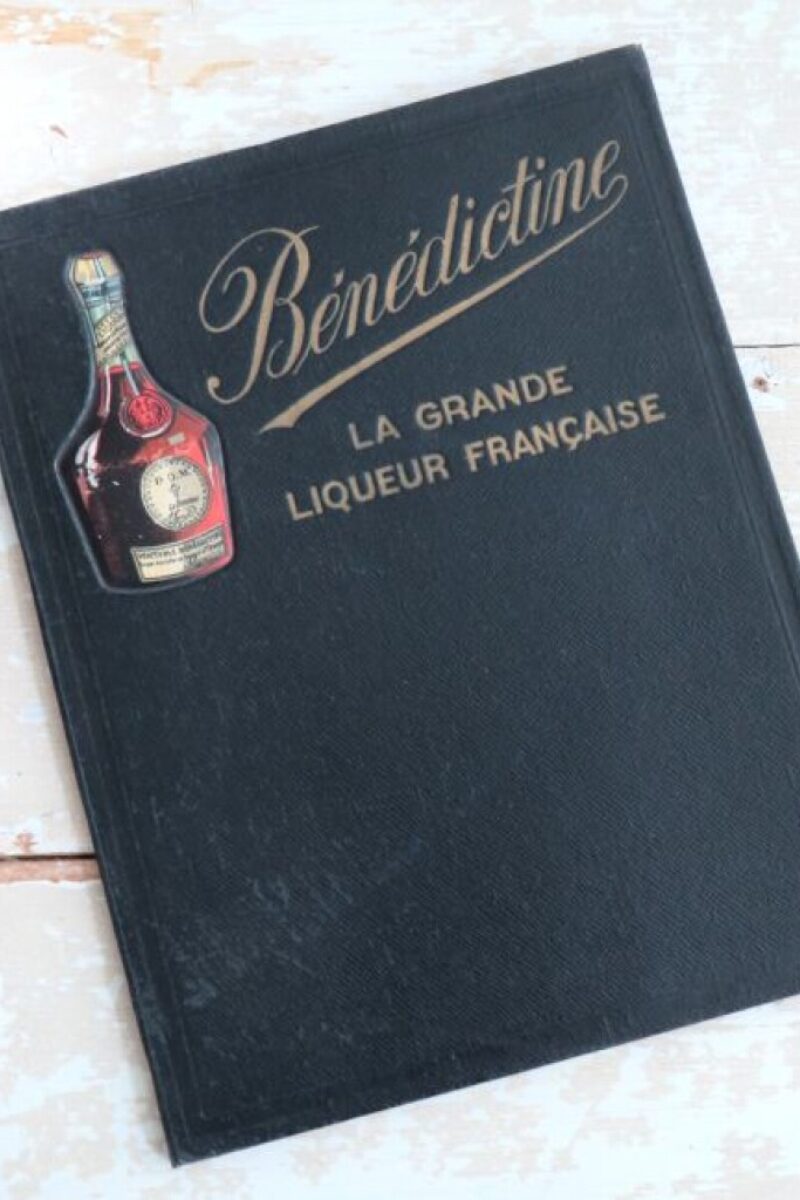 Oude Franse menukaartmap "Bénédictine"