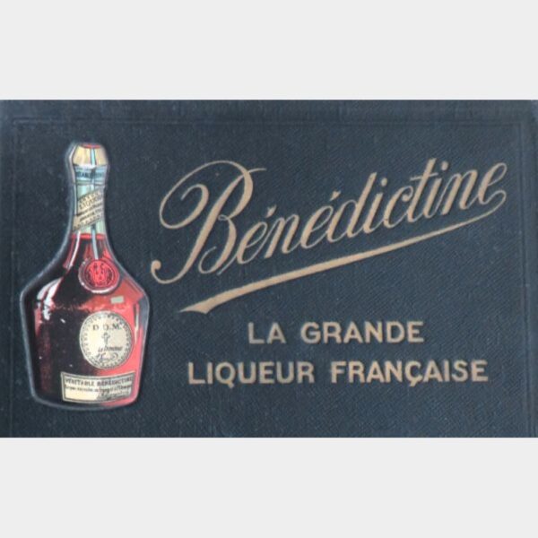 Oude Franse menukaartmap "Bénédictine"