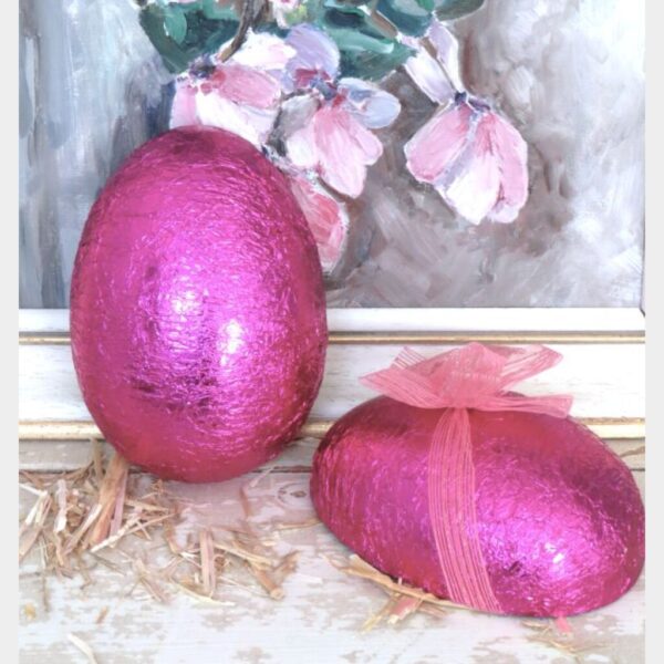 Oude candycontainer Paasei "Roze"