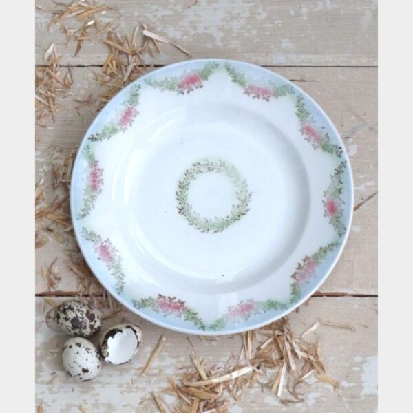 Oud bordje Boch La Louvière "Guirlandes"