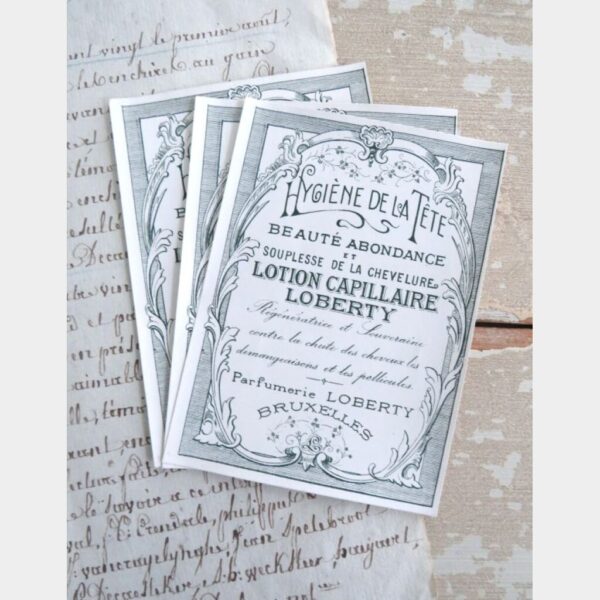 Antiek etiket “Parfumerie Loberty”