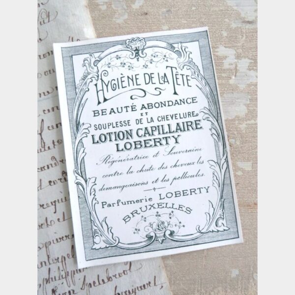 Antiek etiket “Parfumerie Loberty”