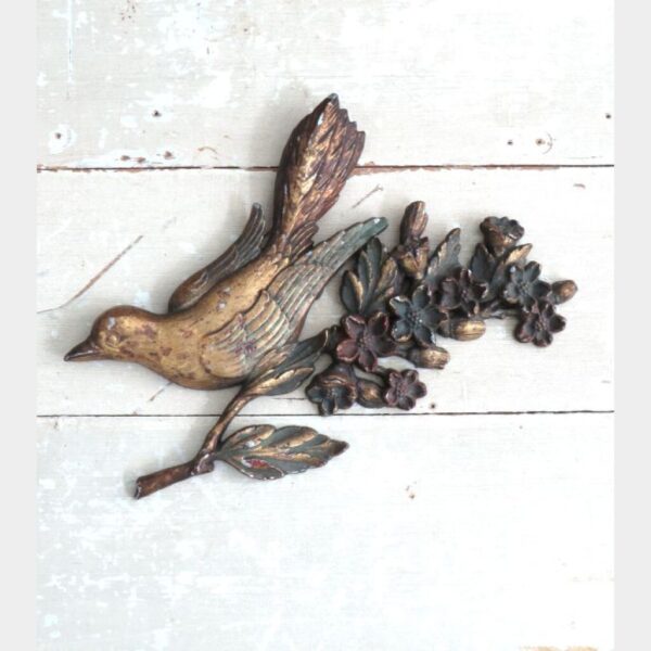 Oud ornament" Vogel op bloesemtak"