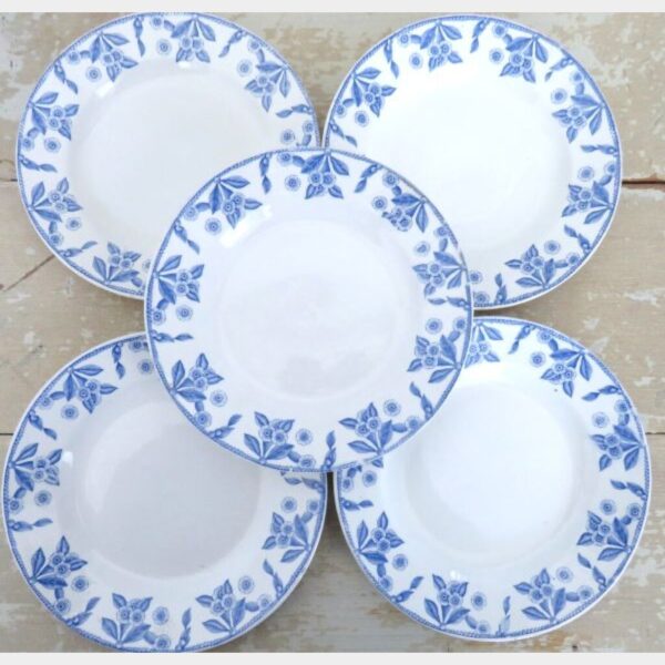 Set ( 5 st.) Dessertbordjes Boch La Louvière "Dux"