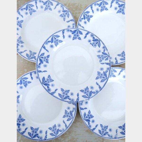 Set ( 5 st.) Dessertbordjes Boch La Louvière "Dux"