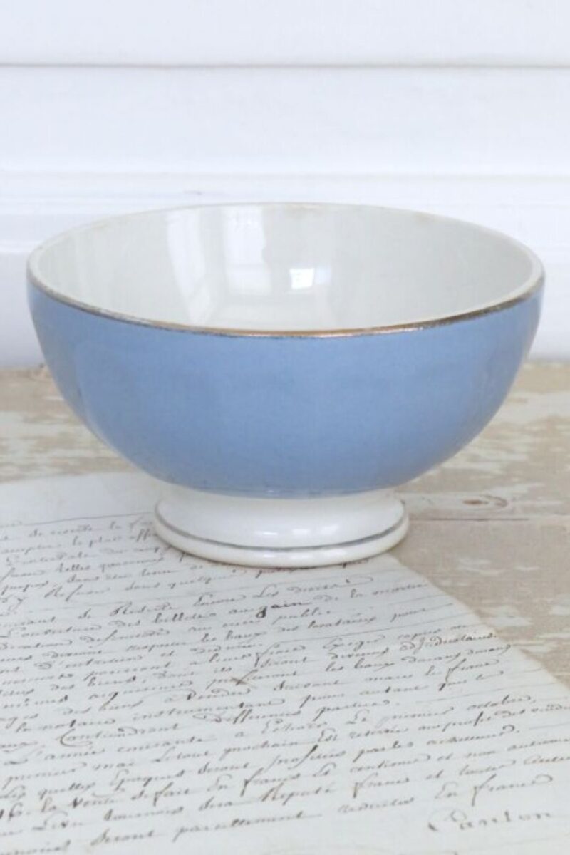 Oude Franse spoelkom MDL blauw
