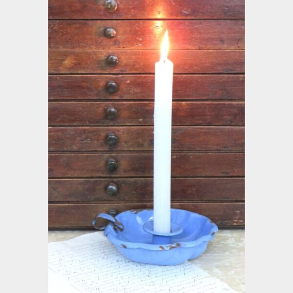 Oude emaille blaker - Lavendelblauw*
