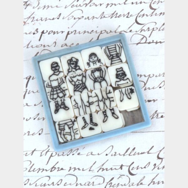 Oude Engelse vintage schuifpuzzel Fairylite " Badkleding" - 1960