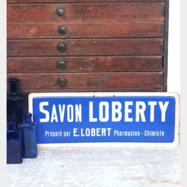Reclamebord"Savon Loberty", begin 1900