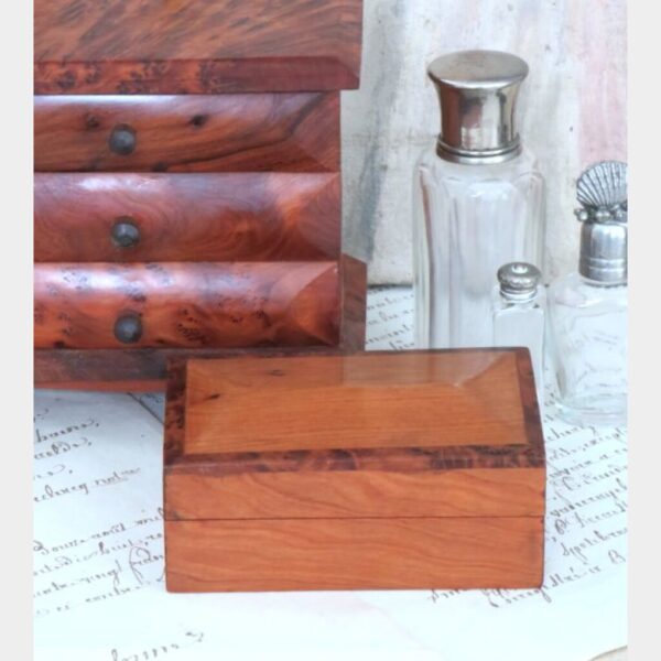 Vintage doosje wortelhout (1)