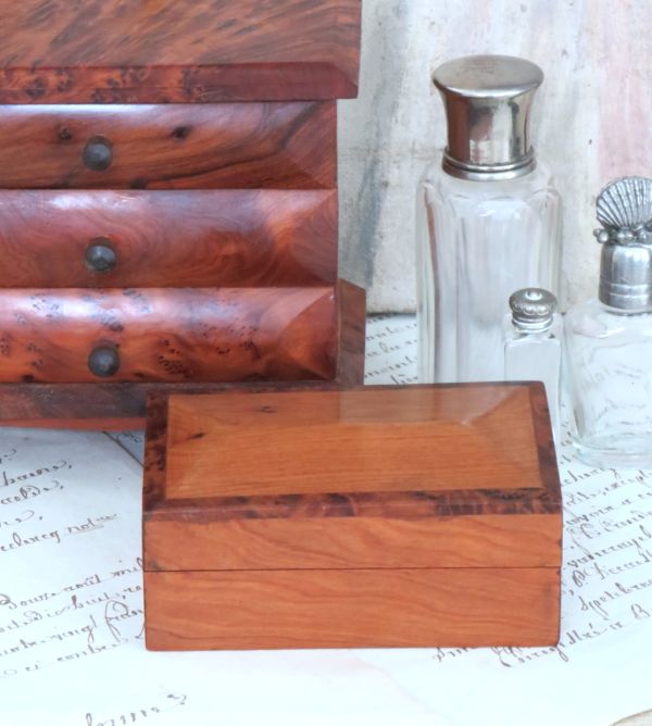 Vintage doosje wortelhout (1)