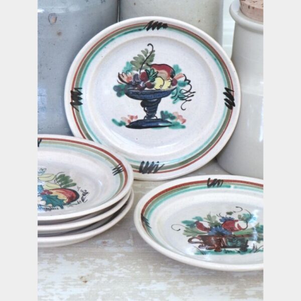 Set vintage bordjes Perignem "Fruitdecor"