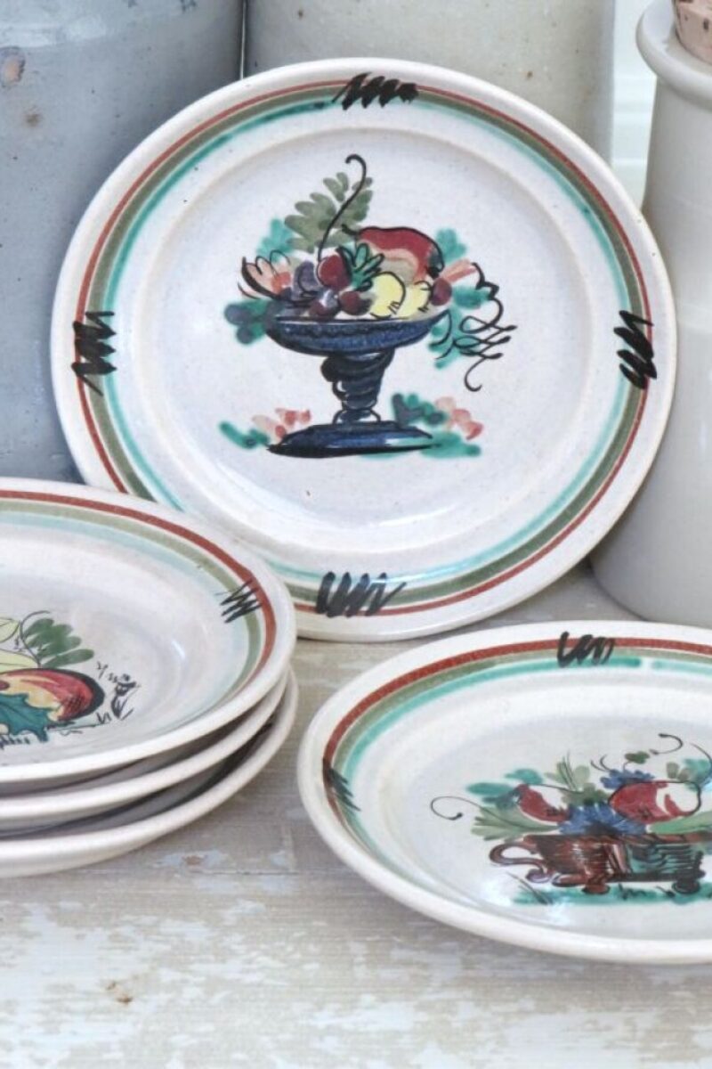 Set vintage bordjes Perignem "Fruitdecor"