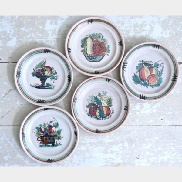 Set vintage bordjes Perignem "Fruitdecor"