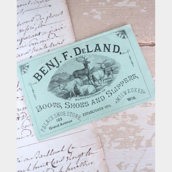 Antieke brochure Benj. F. DeLand "Boots, Shoes & Slippers"