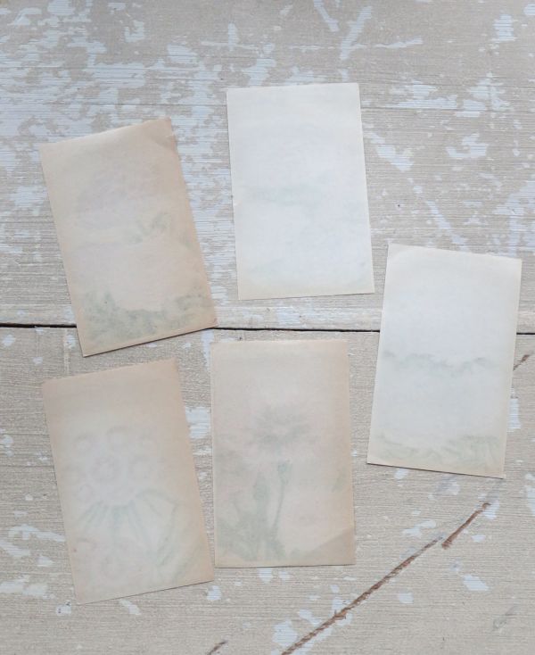 Oude Franse vintage zaadetiketten "Bloemen"