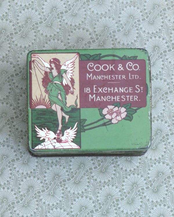 Antiek Engels blikje Cook & Co Manchester Ltd