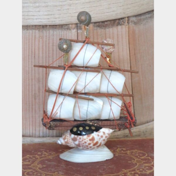 Vintage zeilschip (schelpen)