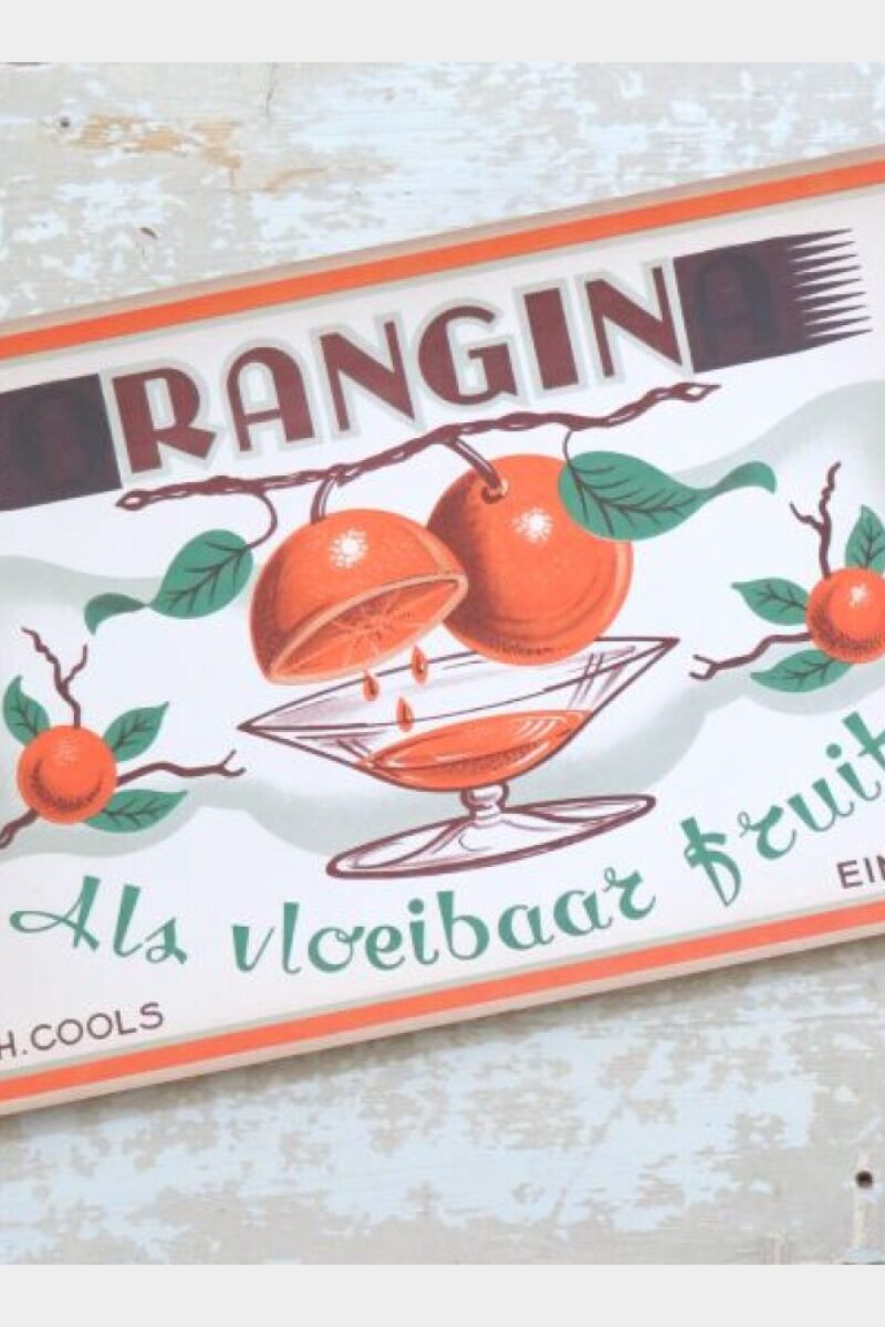 Oude reclameplaat “Rangin – Als vloeibaar fruit”